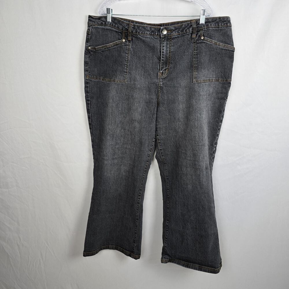 ZD Premium Boot Cut Jeans Women's 26 Short Gray Charcoal Wash